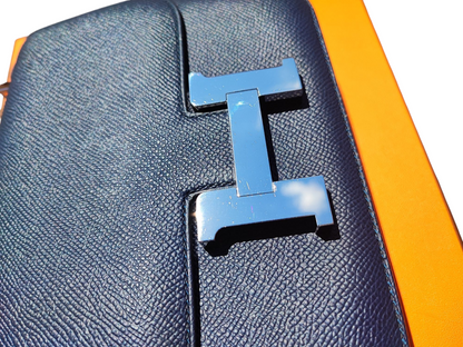Hermès - Sac Constance 18 bleu commande spéciale