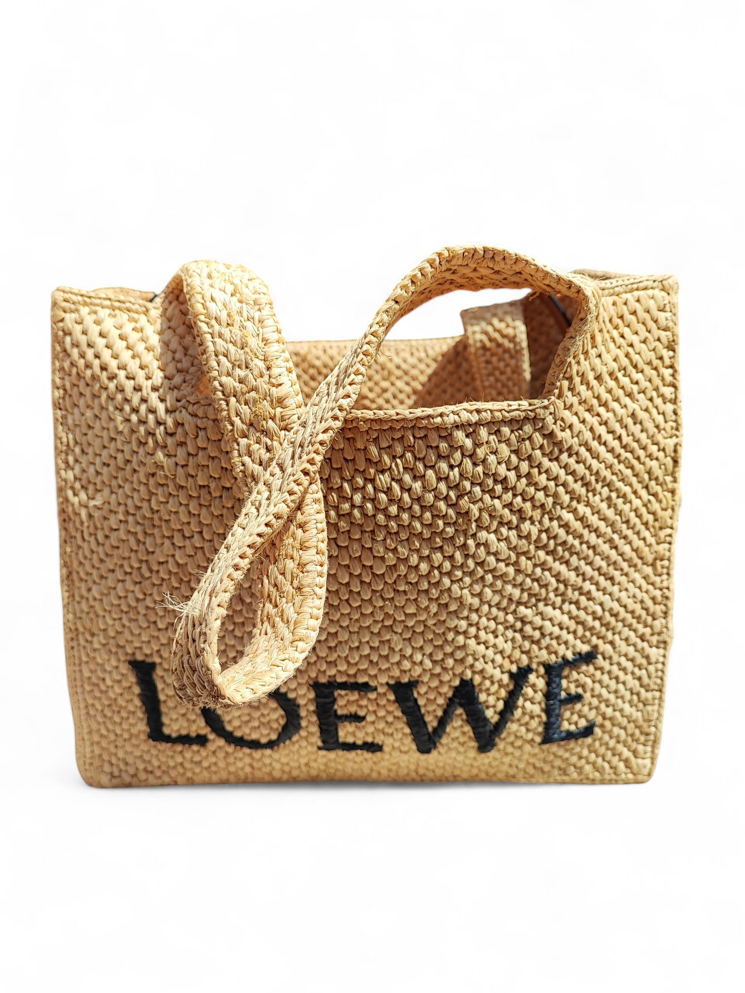 Loewe - Sac Font Tote moyen en raphia