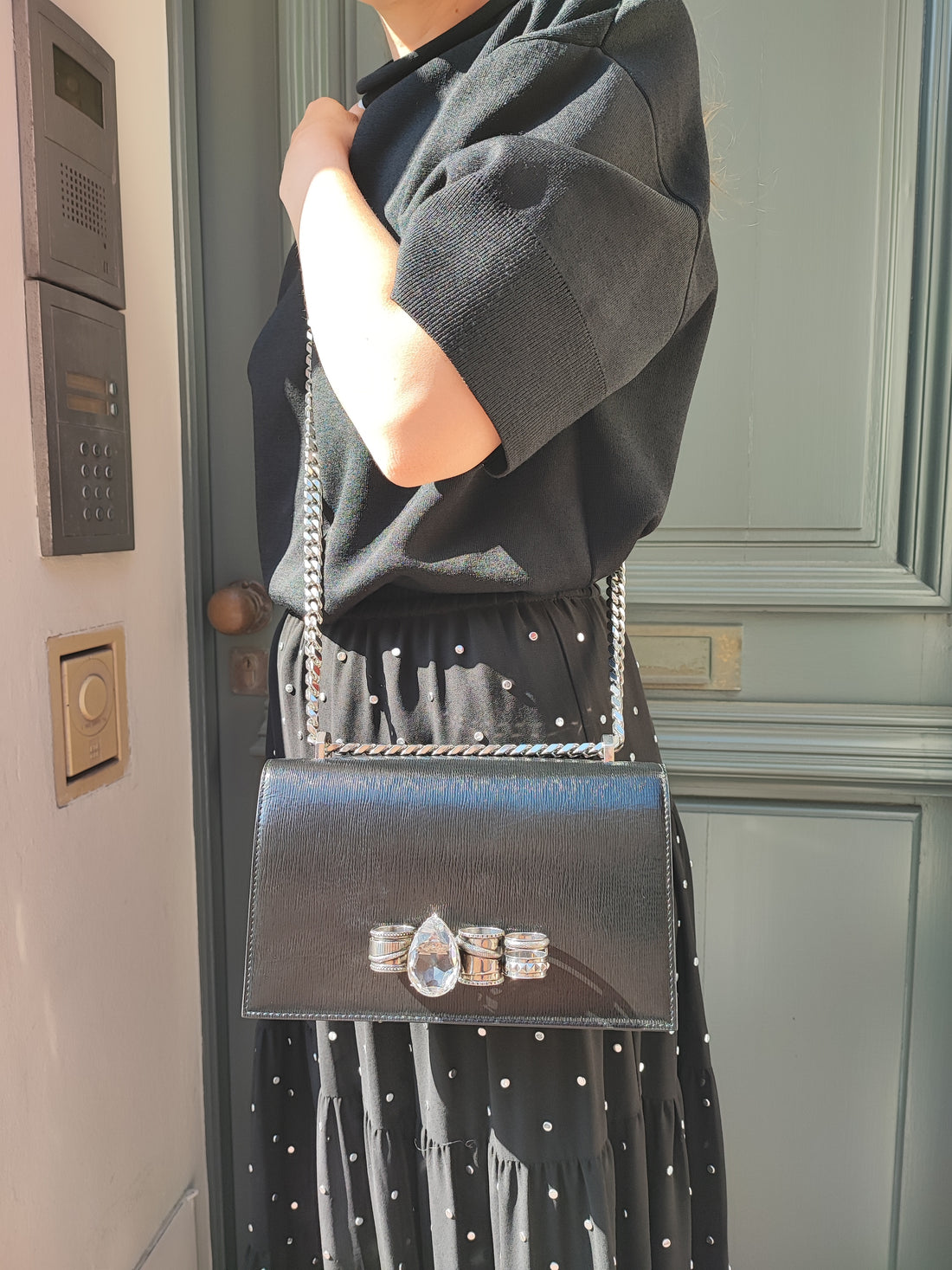 Alexander Mc Queen - Sac à poing américain noir