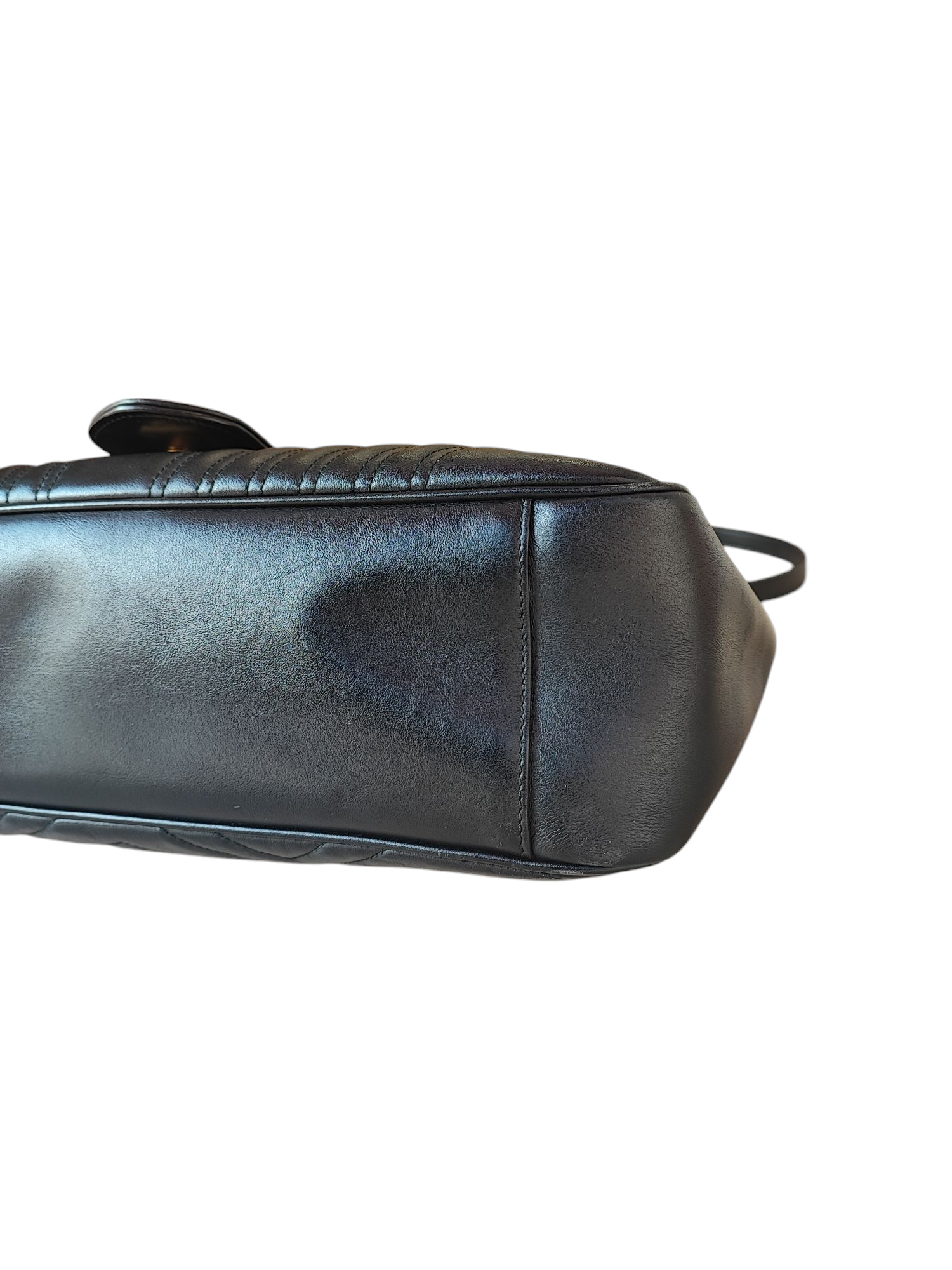 Gucci - Große schwarze Marmont-Tasche