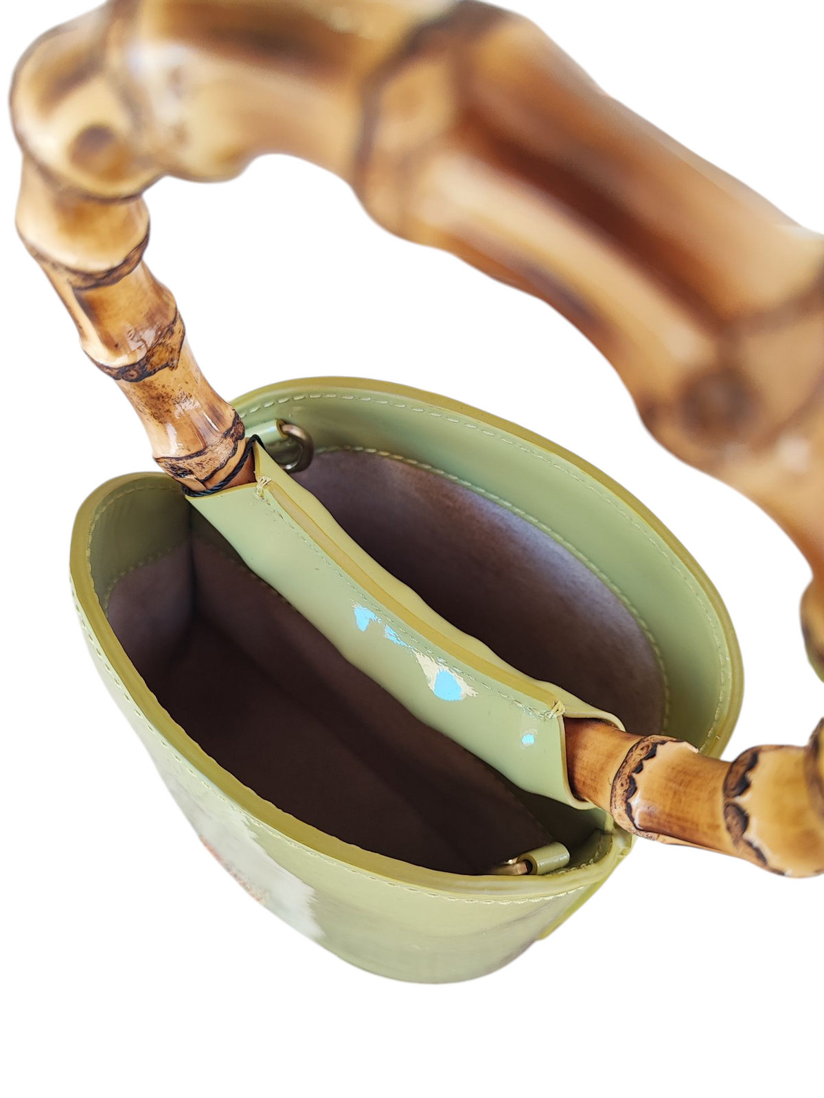 Cult Gaia - Green patent-leather bucket bag