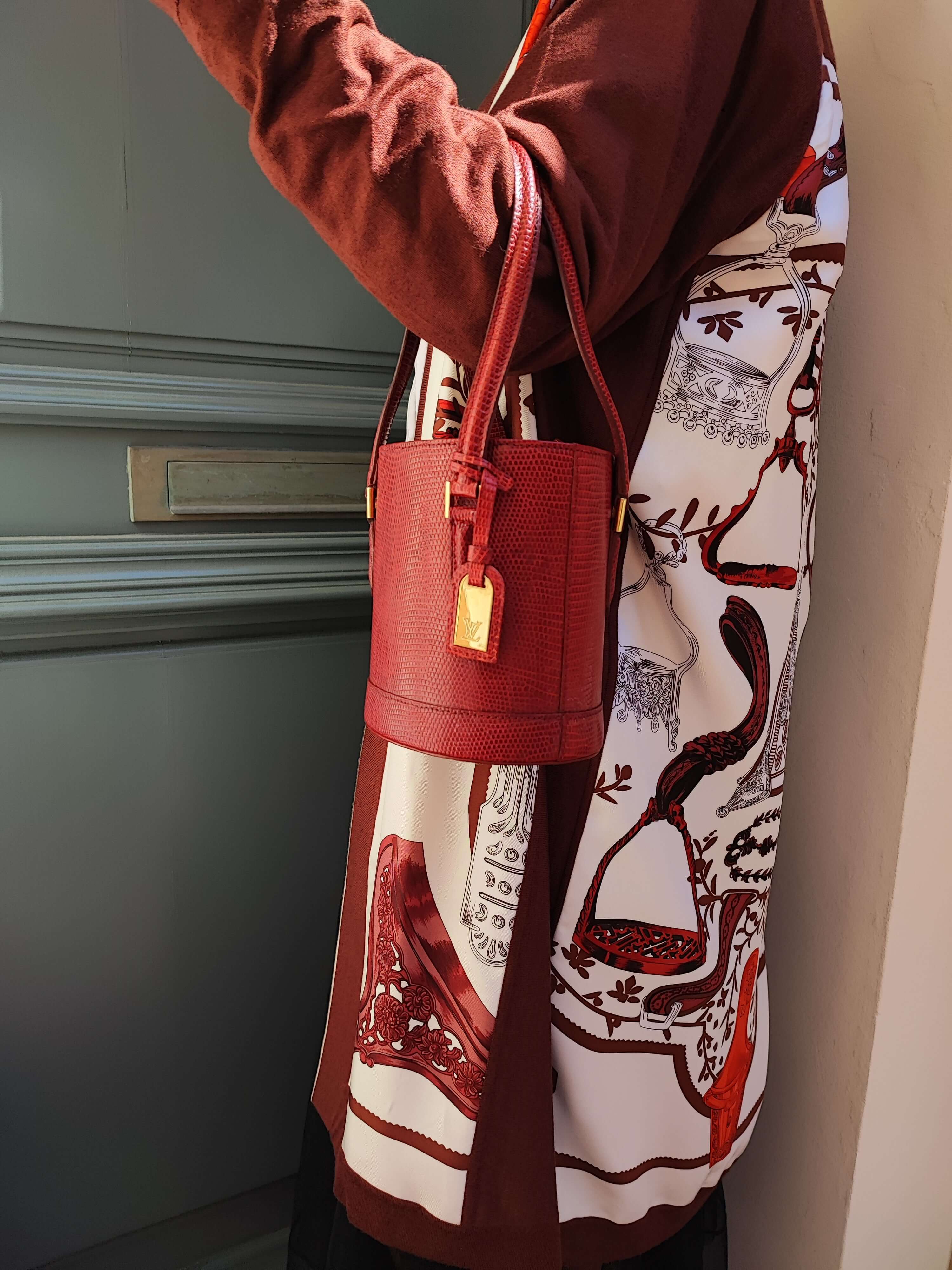 Louis Vuitton - Sac seau en lézard