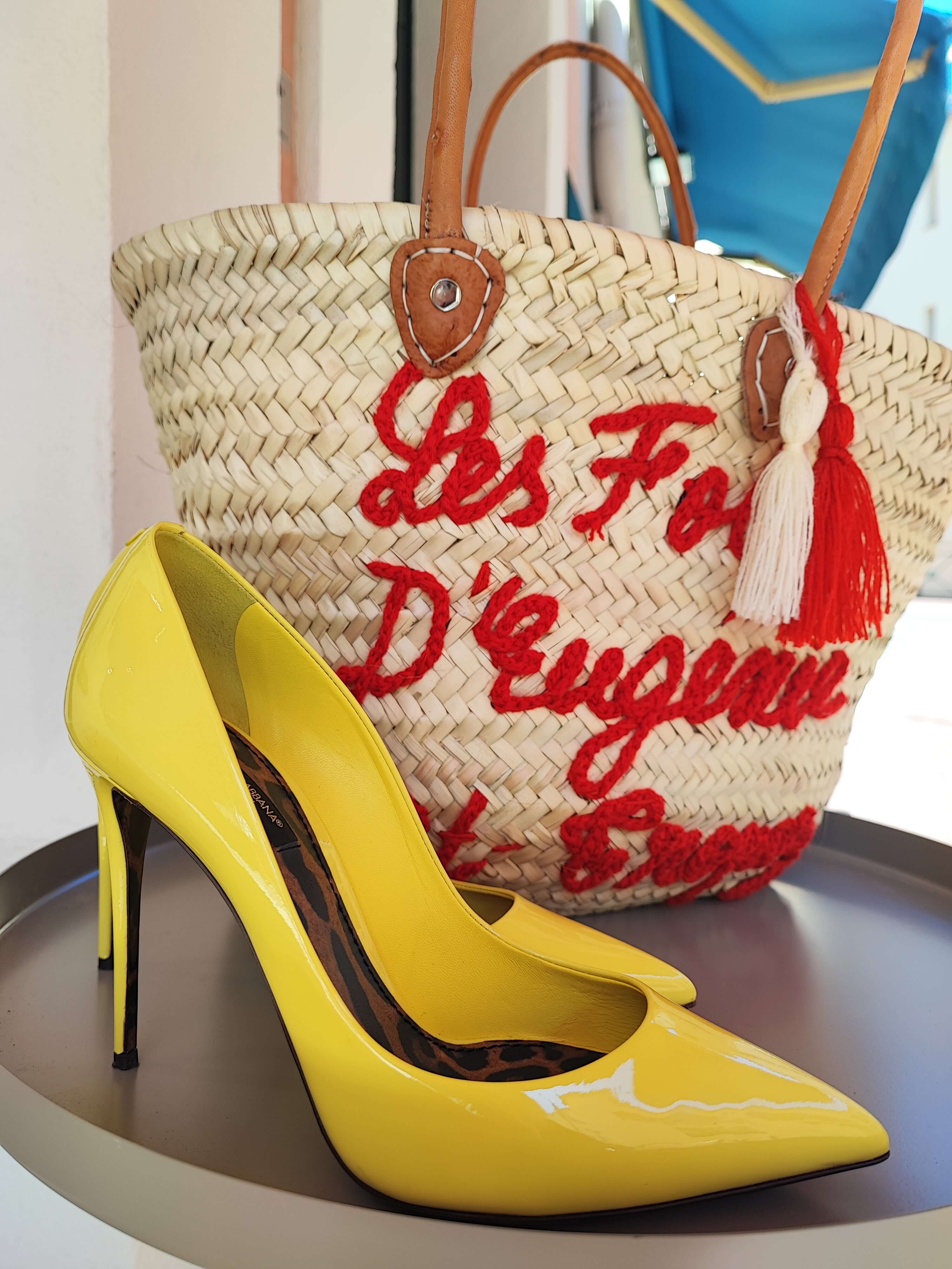 Dolce Gabbana - Gelbe und Leoparden-Pumps T38 1/2