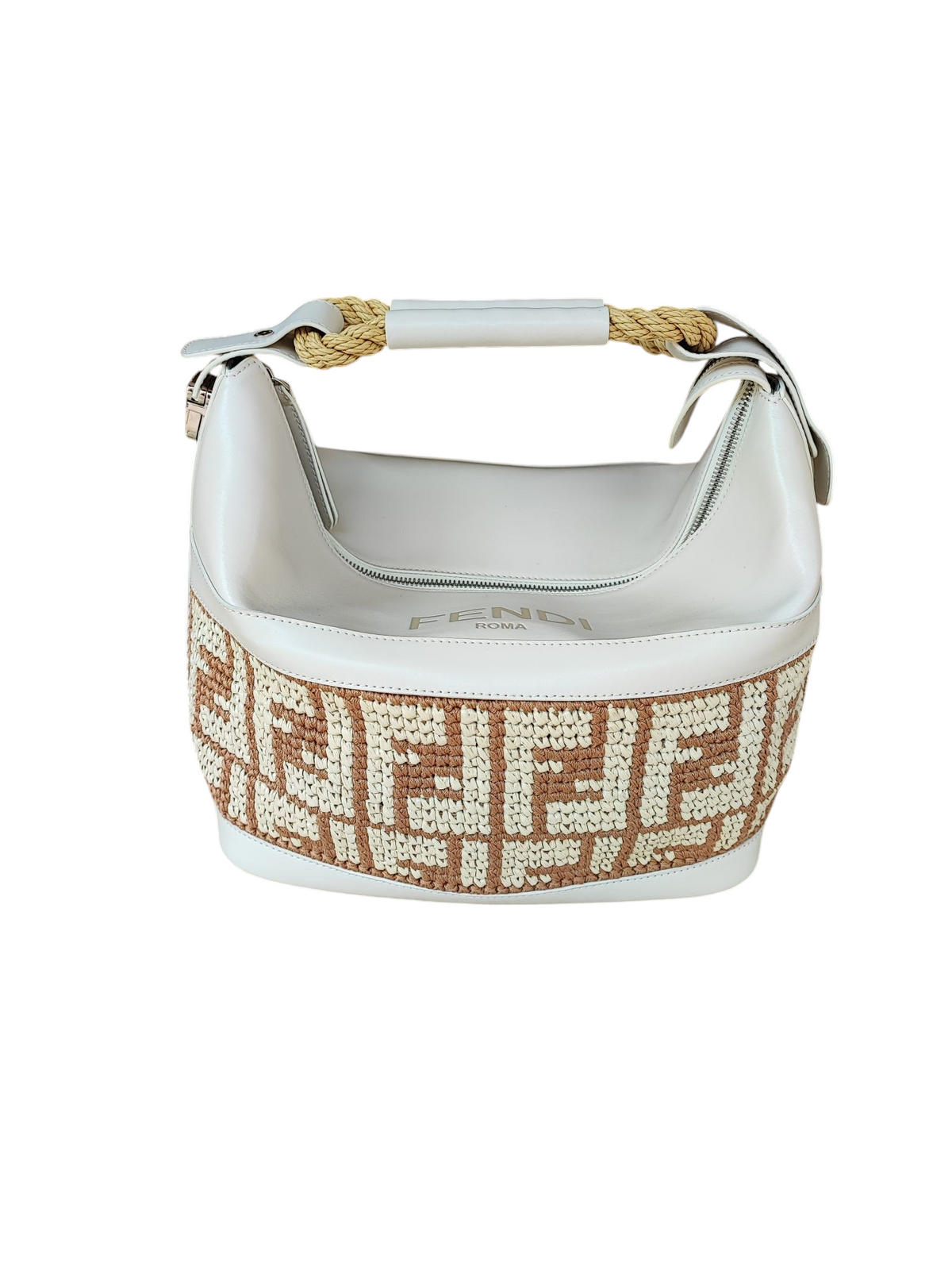 Fendi - Small white and beige insulated bag