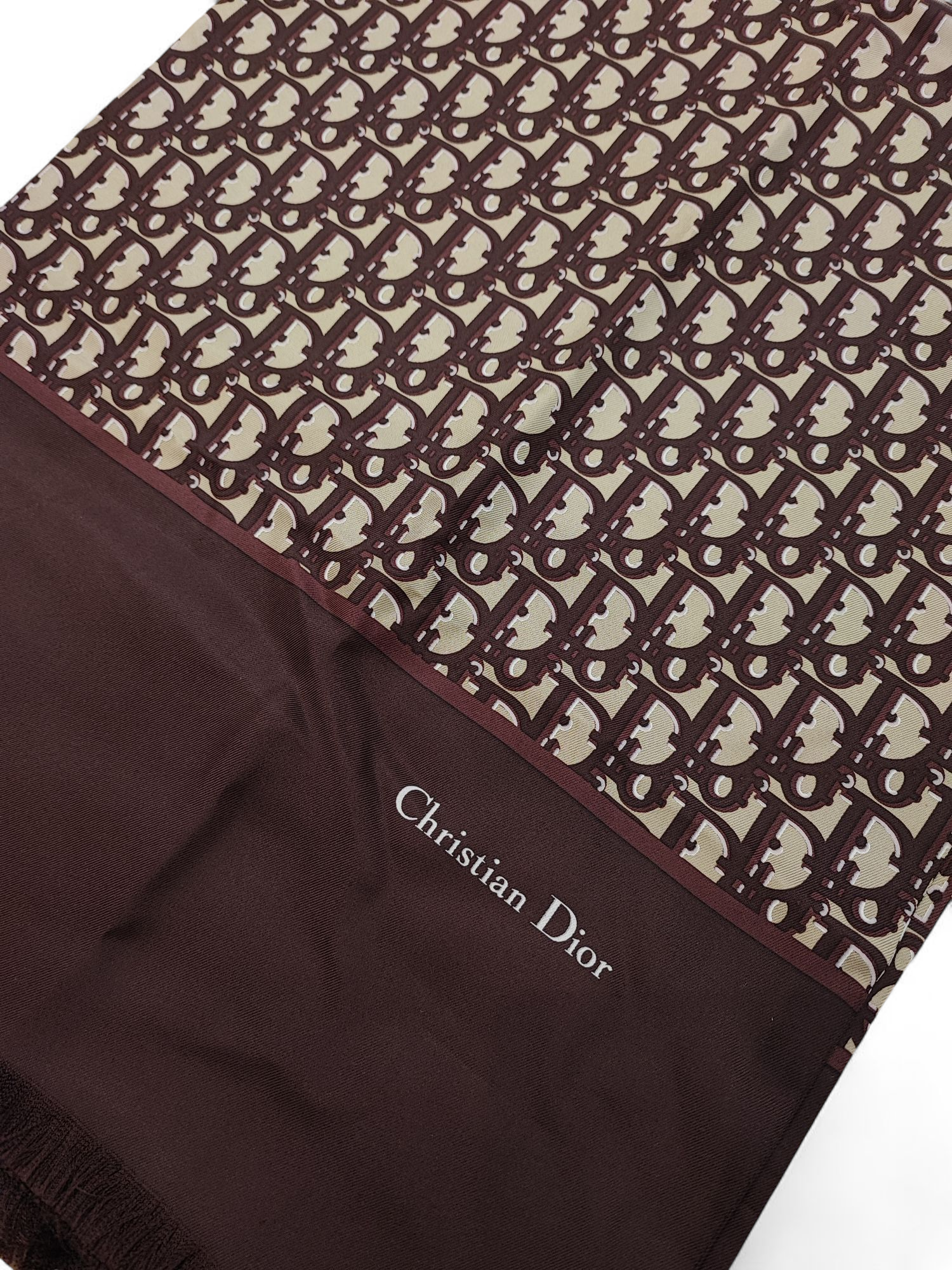 Dior - Écharpe monogramme oblique prune