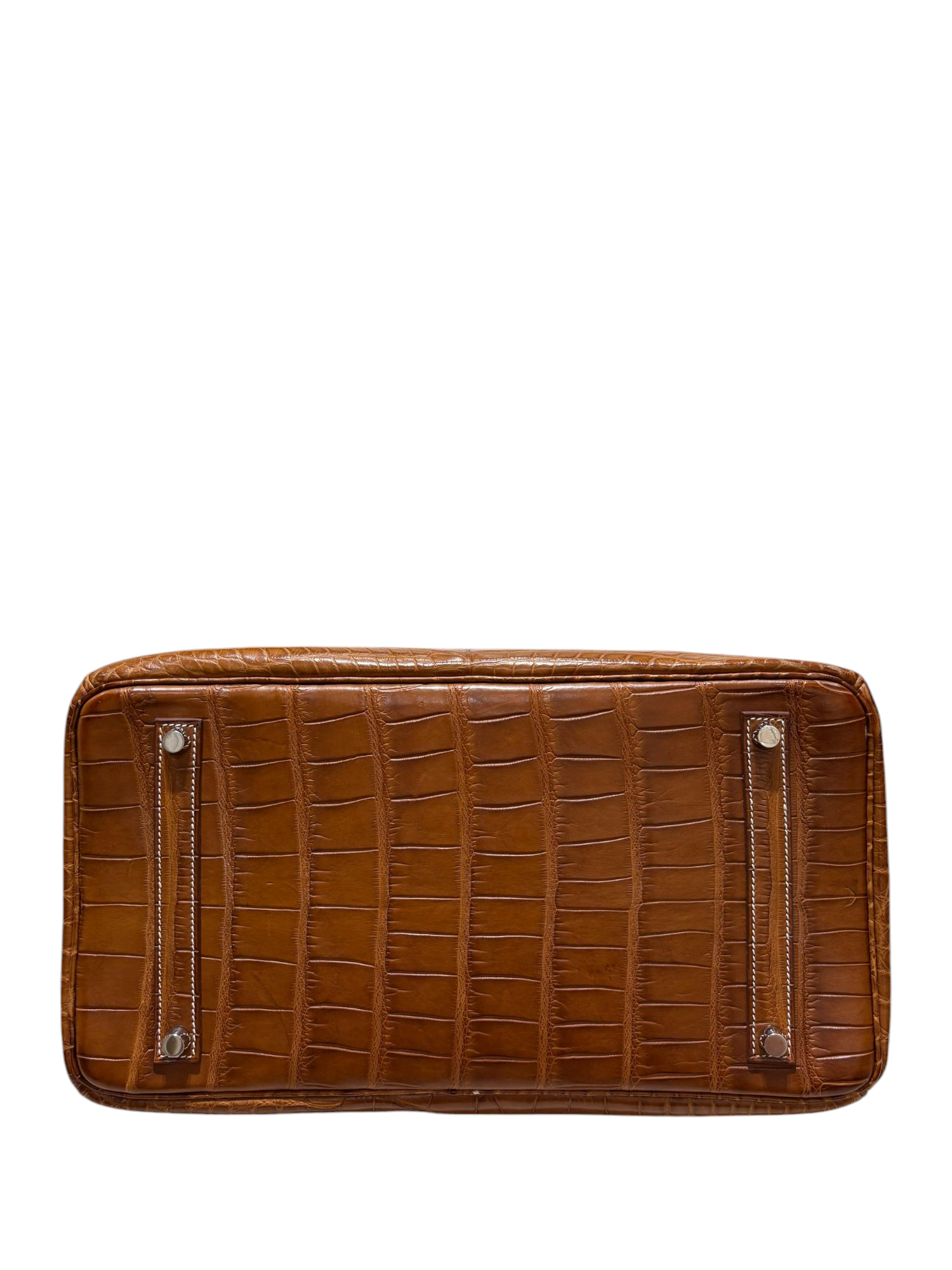 Hermès - Sac Birkin 35 Alligator Mississippiensis Barenia Fauve
