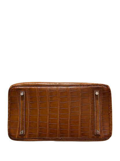 Hermès - Sac Birkin 35 Alligator Mississippiensis Barenia Fauve