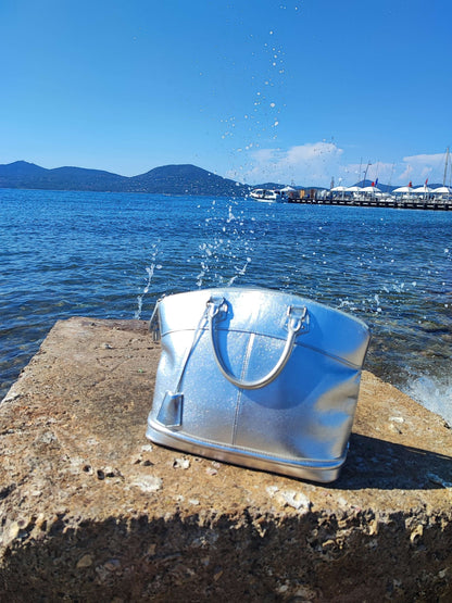 Louis Vuitton - Sac Suhali Lockit argenté