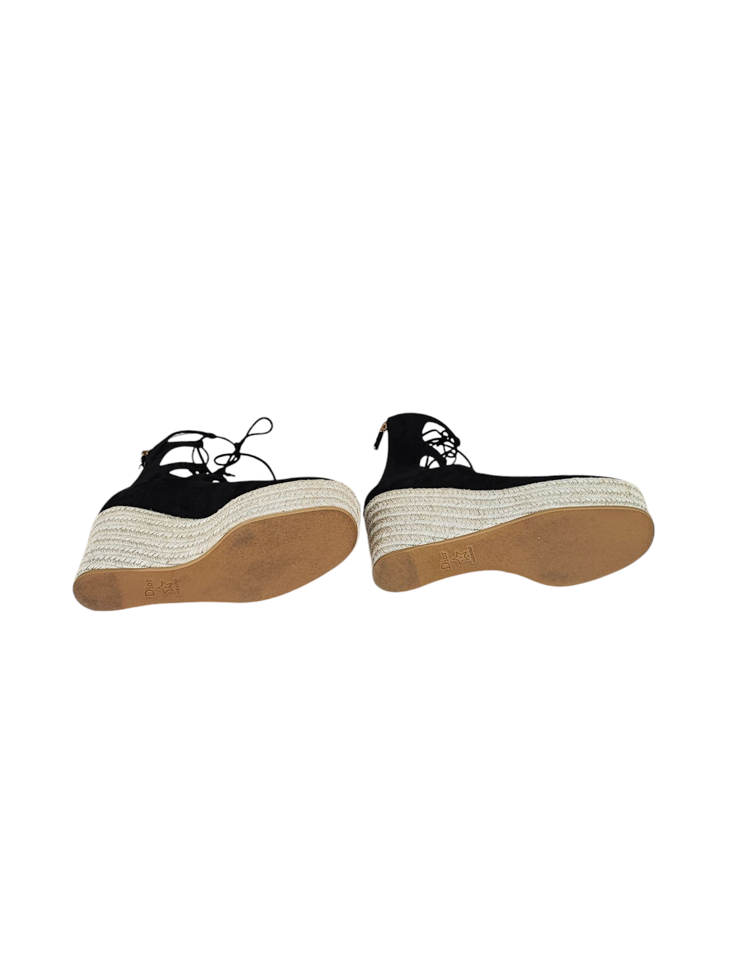 Dior - Schwarze Keil-Espadrilles T38 1/2