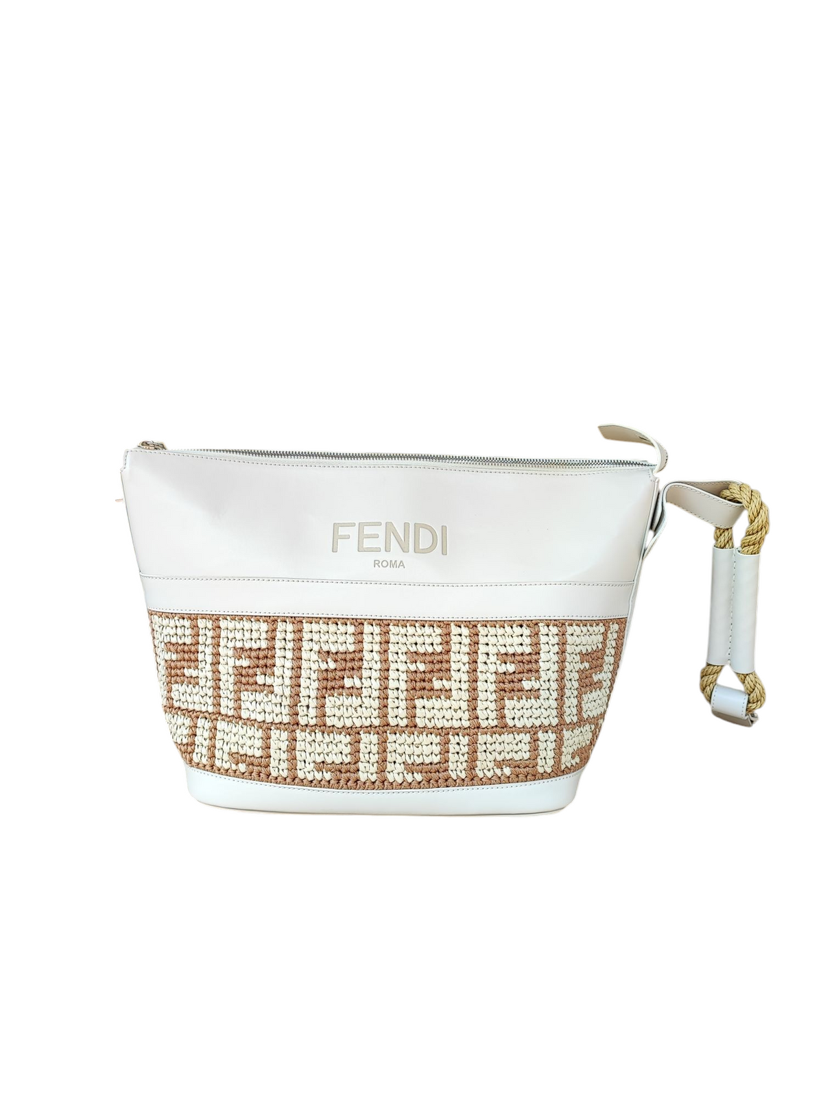 Fendi - Small white and beige insulated bag