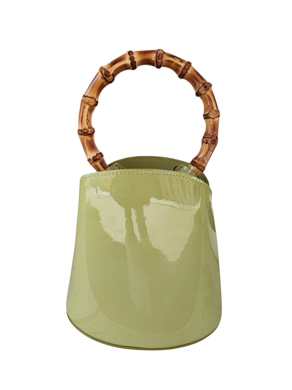 Cult Gaia - Green patent-leather bucket bag
