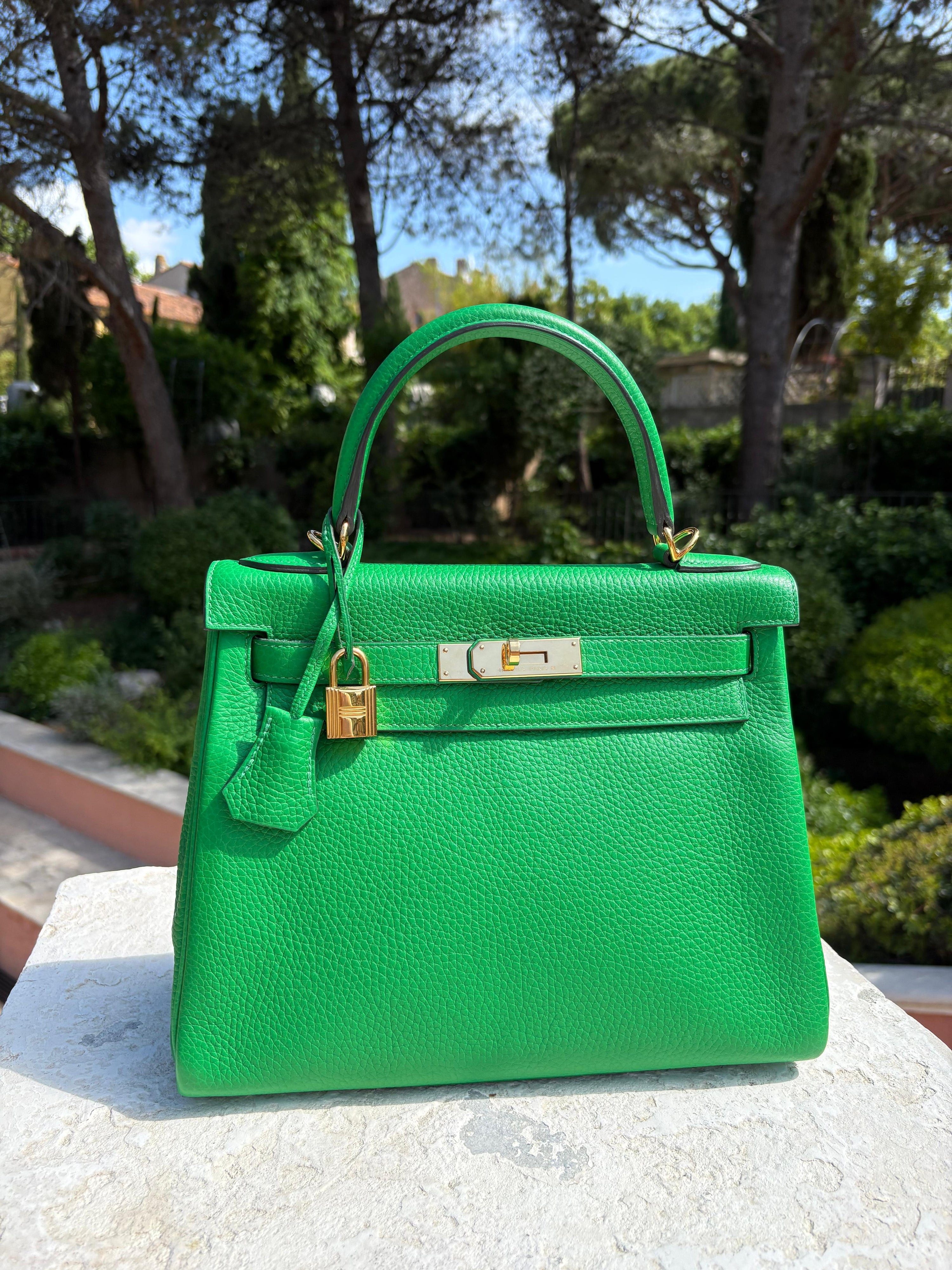 Hermès - Borsa Kelly II 28 bambù