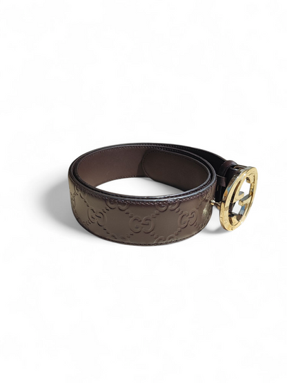 Gucci - Ceinture boucle double GG embossée GG