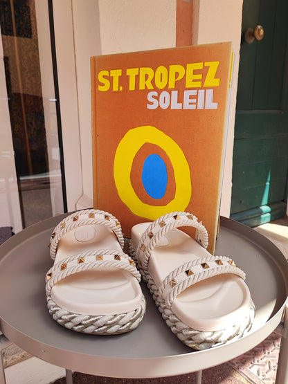 Valentino - Espadrilles sandales rockstud T37