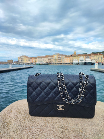Chanel - Tasche Timeless Jumbo Caviar schwarz