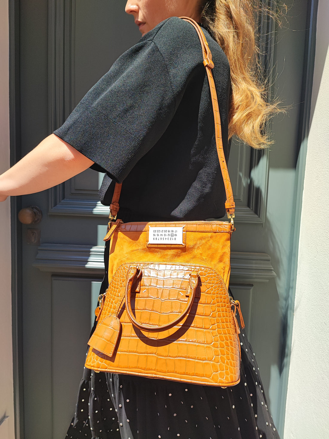 Maison Margiela - Prägte 5AC-Tasche in Braun