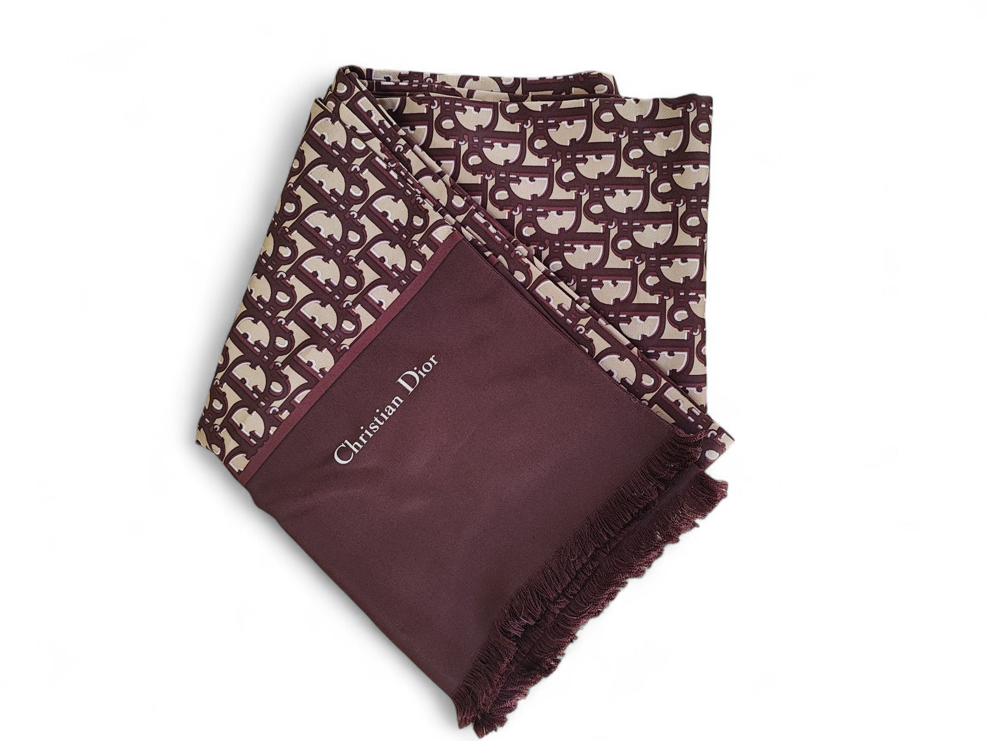 Dior - Écharpe monogramme oblique prune