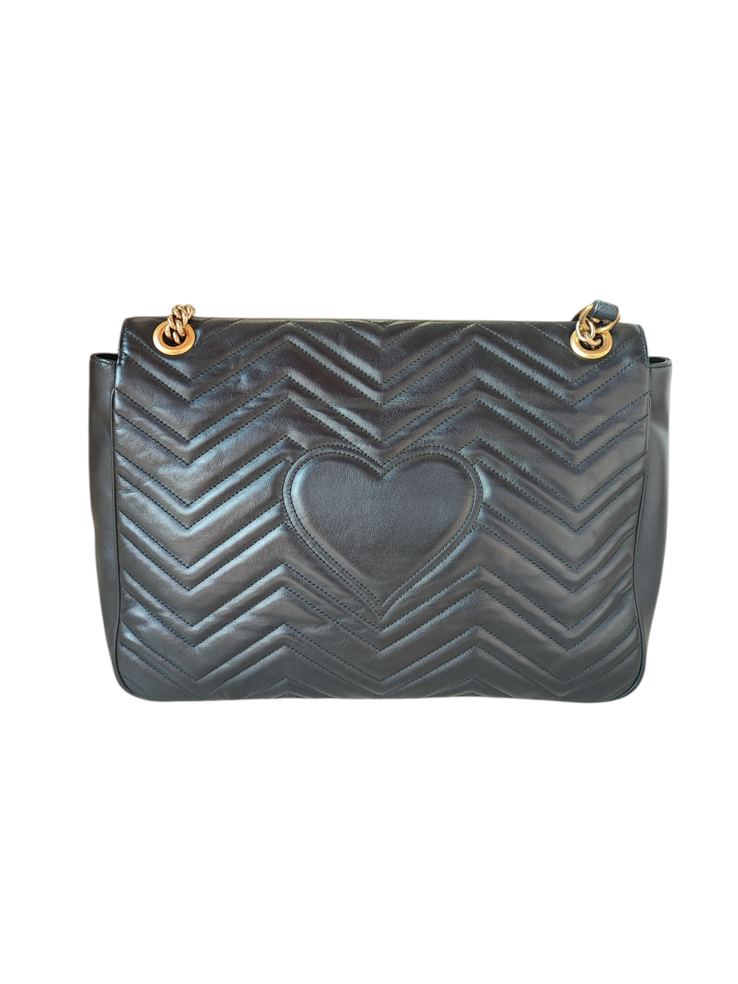 Gucci - Große schwarze Marmont-Tasche