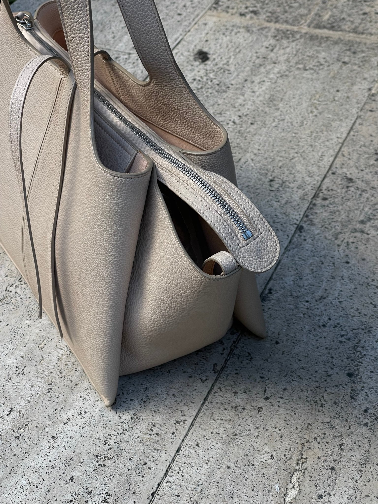 Céline - Sac Tri-Fold beige MM - Les Folies d&