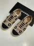 Chanel - Baskets raphia camélia T38 - Les Folies d&
