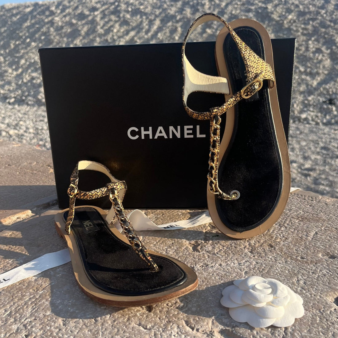 Chanel - Sandales 37,5 - Les Folies d&