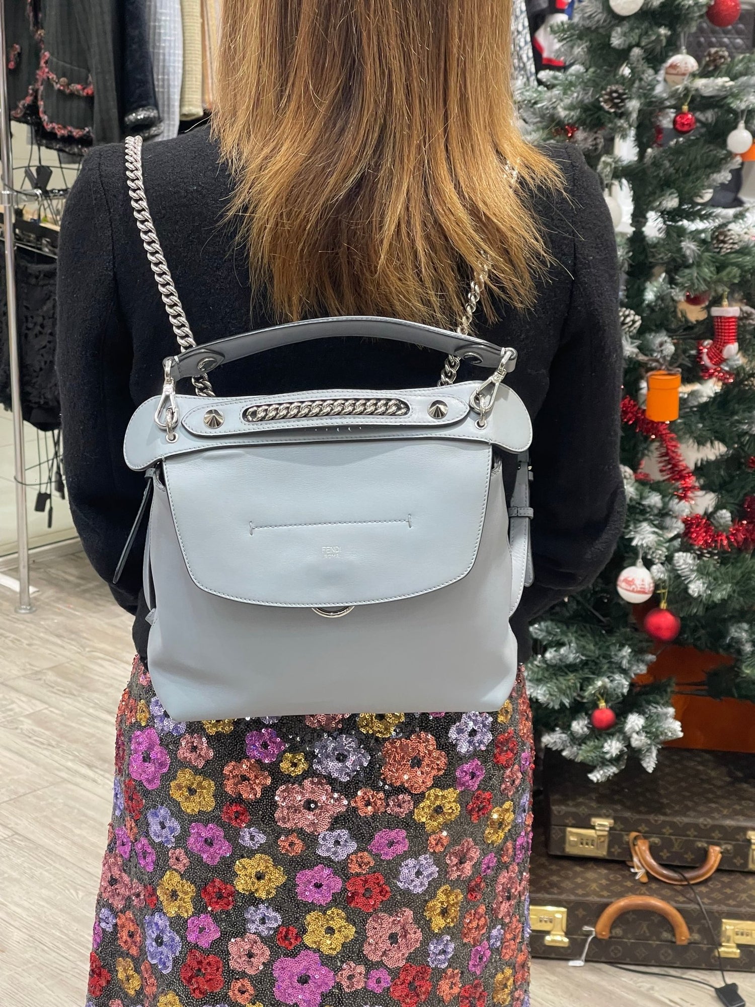 Fendi - Sac à dos Back to School gris - Les Folies d&