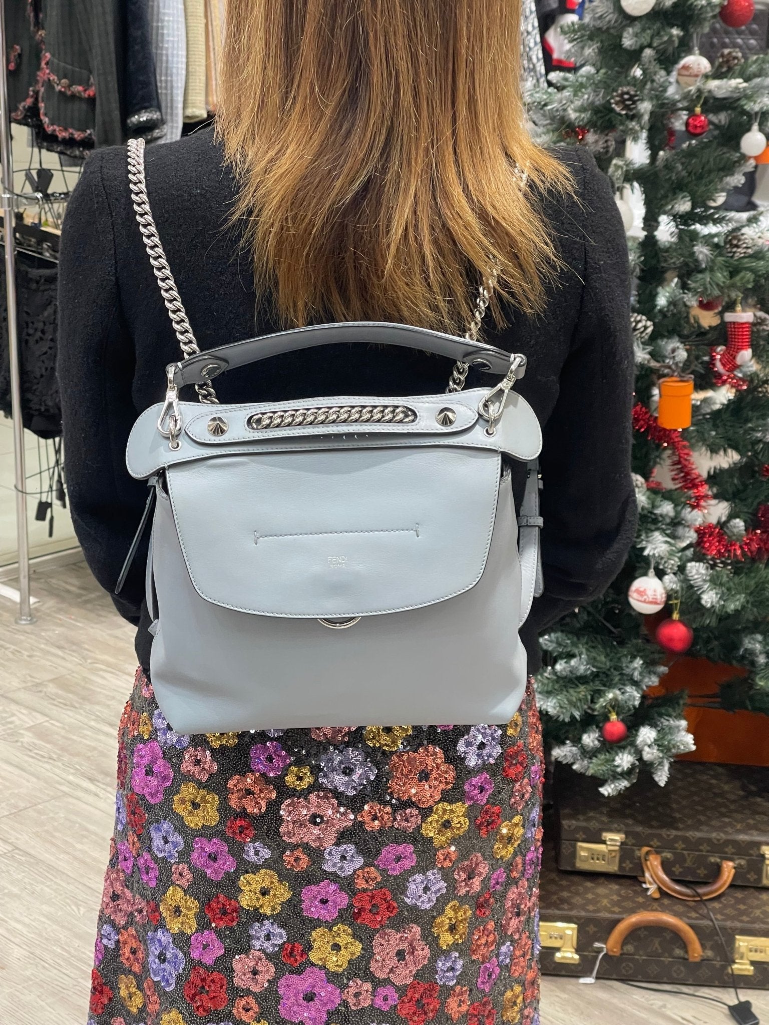 Fendi - Sac à dos Back to School gris - Les Folies d&