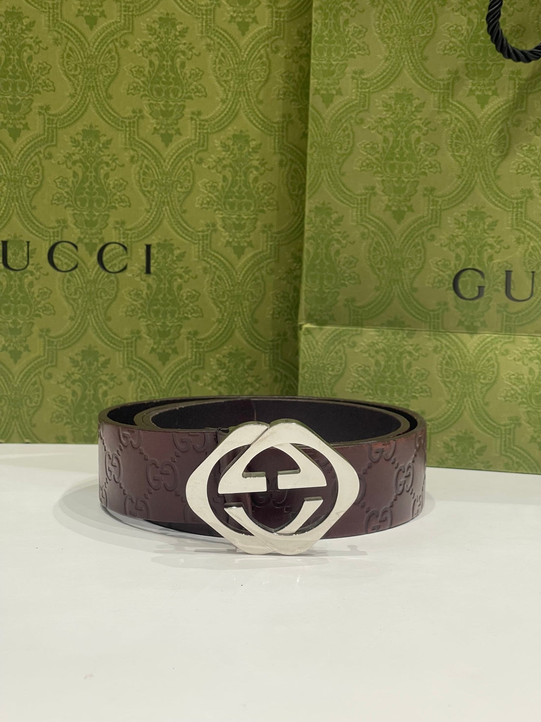 Gucci - Ceinture GG cuir monogramme T85 - Les Folies d&