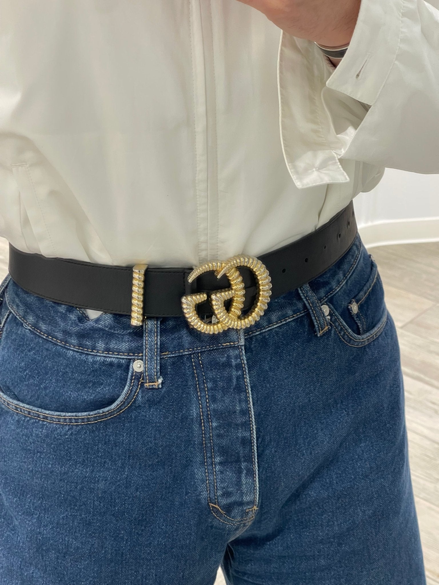 Gucci - Ceinture GG dorée GM - Les Folies d&
