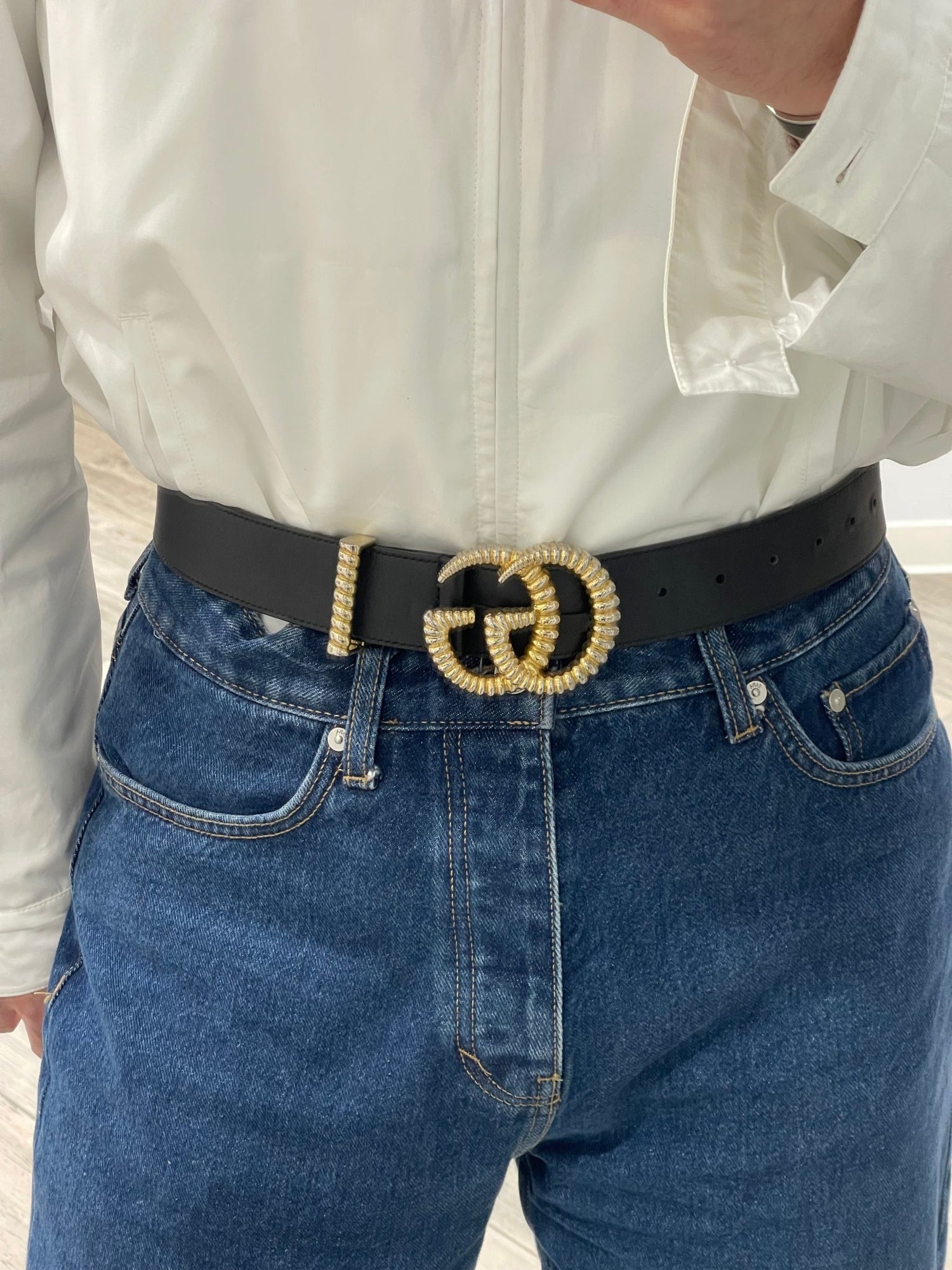 Gucci - Ceinture GG dorée GM - Les Folies d&