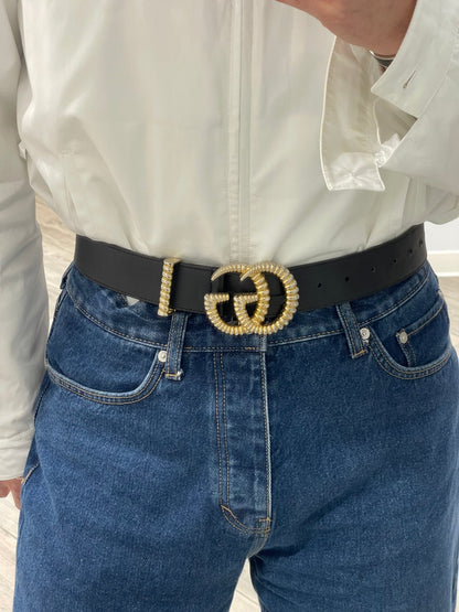 Gucci - Ceinture GG dorée GM - Les Folies d&