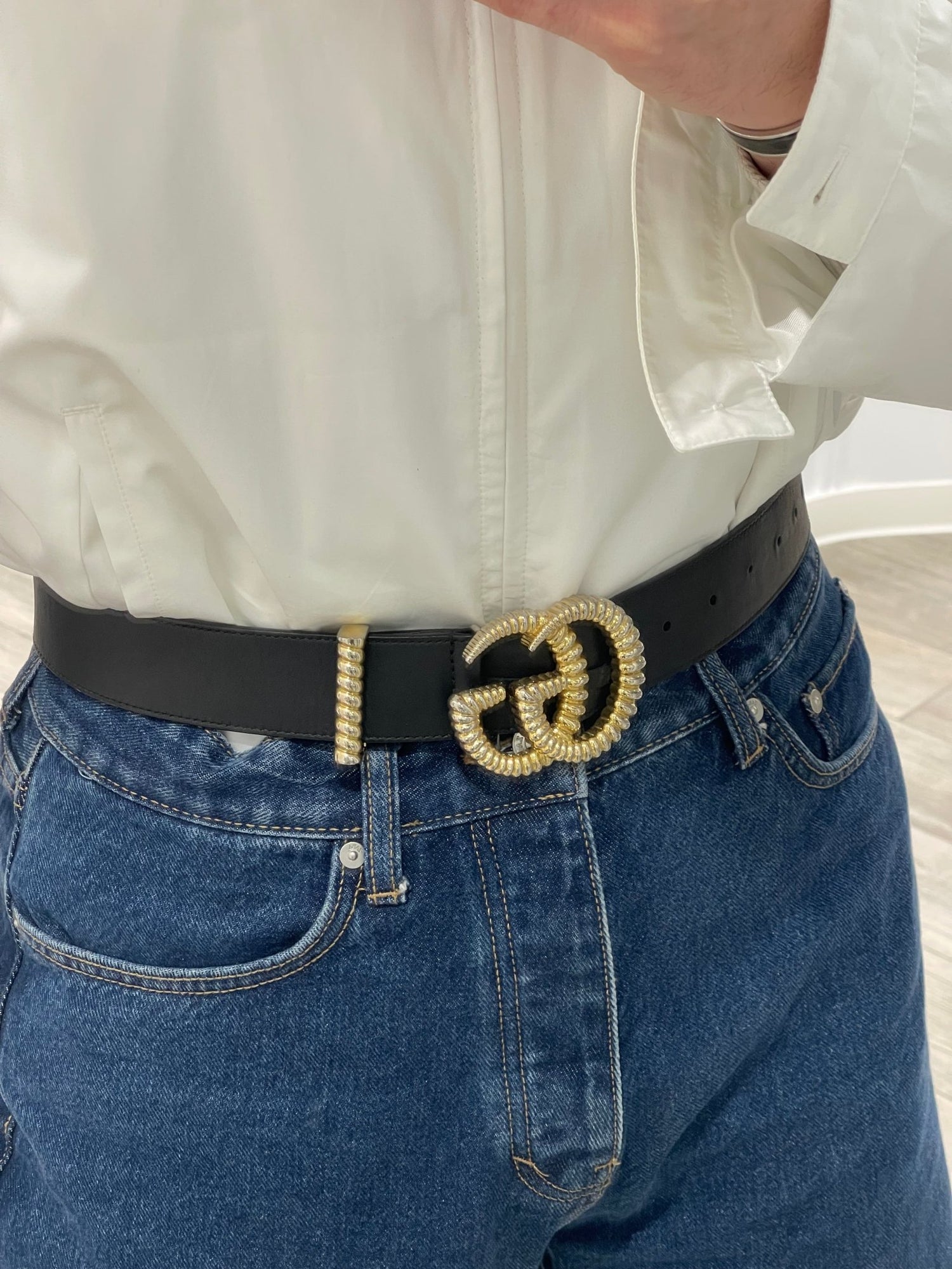 Gucci - Ceinture GG dorée GM - Les Folies d&