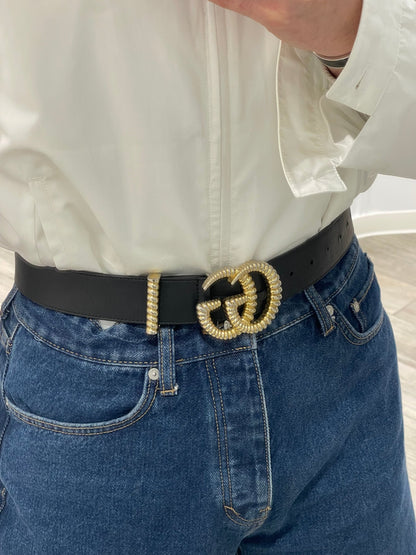 Gucci - Ceinture GG dorée GM - Les Folies d&