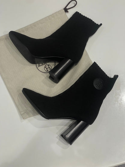 Hermès - Bottines H noires T39,5 - Les Folies d&