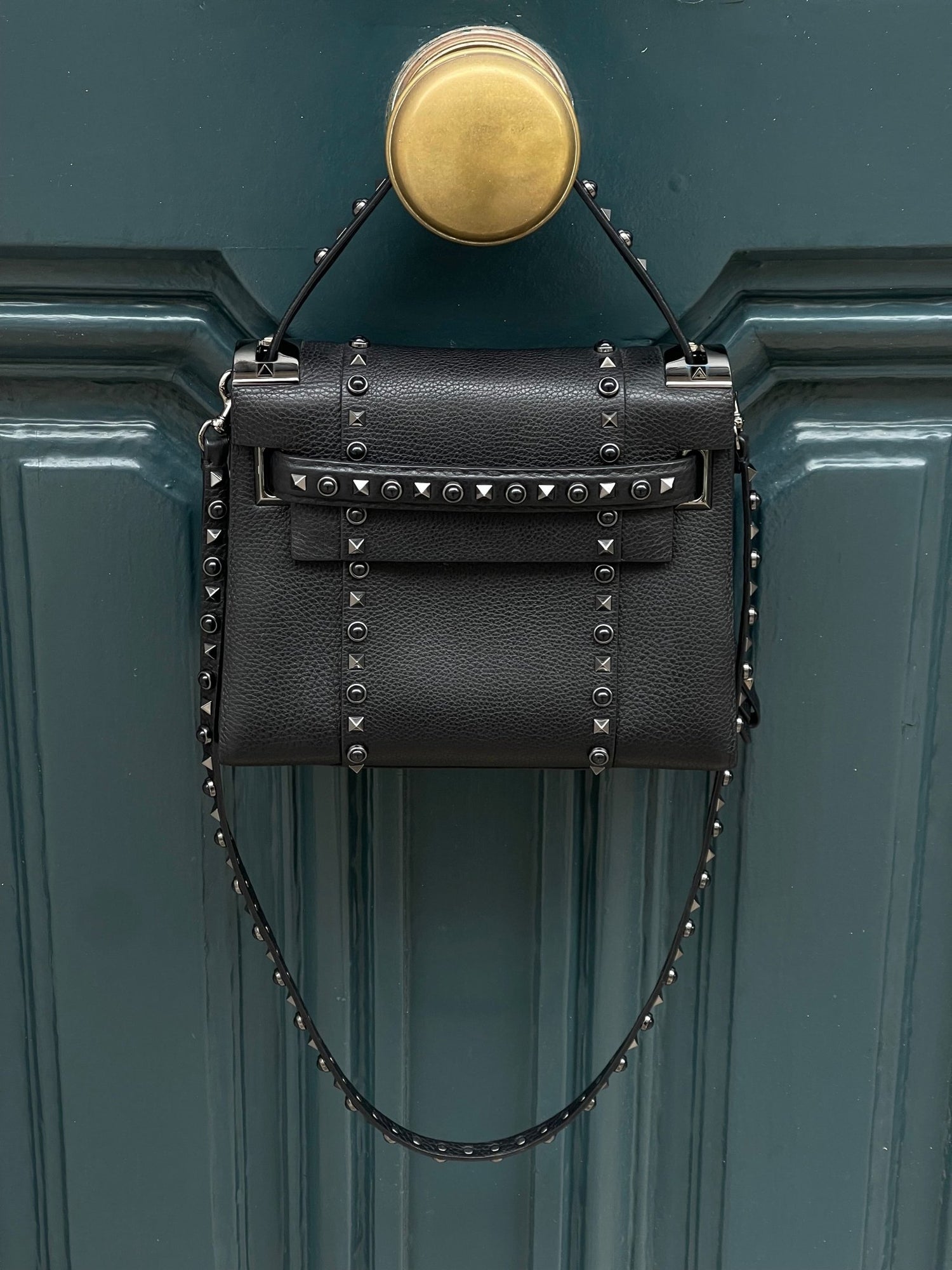 Valentino Tasche Rockstud ganz schwarz